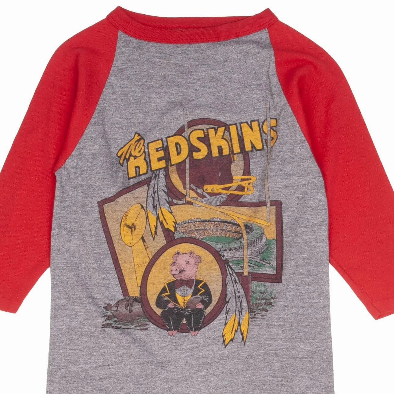 Classic Vibes VINTAGE NFL WASHINGTON REDSKINS SUPER BOWL 1983 RAGLAN TEE SHIRT XS MADE IN USA