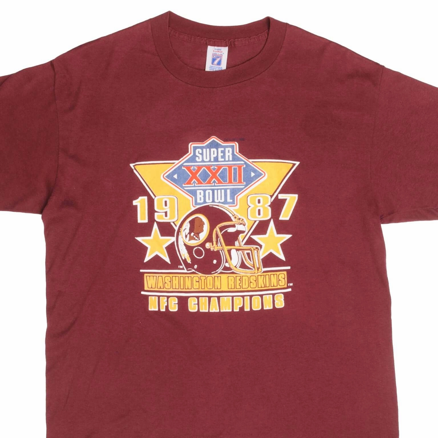 Hiking durability Perfect For Relaxing VINTAGE NFL WASHINGTON REDSKINS SUPER BOWL 1987 TEE SHIRT LARGE MADE IN USA