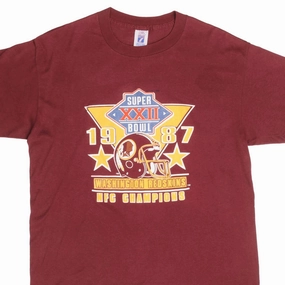 Hiking durability Perfect For Relaxing VINTAGE NFL WASHINGTON REDSKINS SUPER BOWL 1987 TEE SHIRT LARGE MADE IN USA