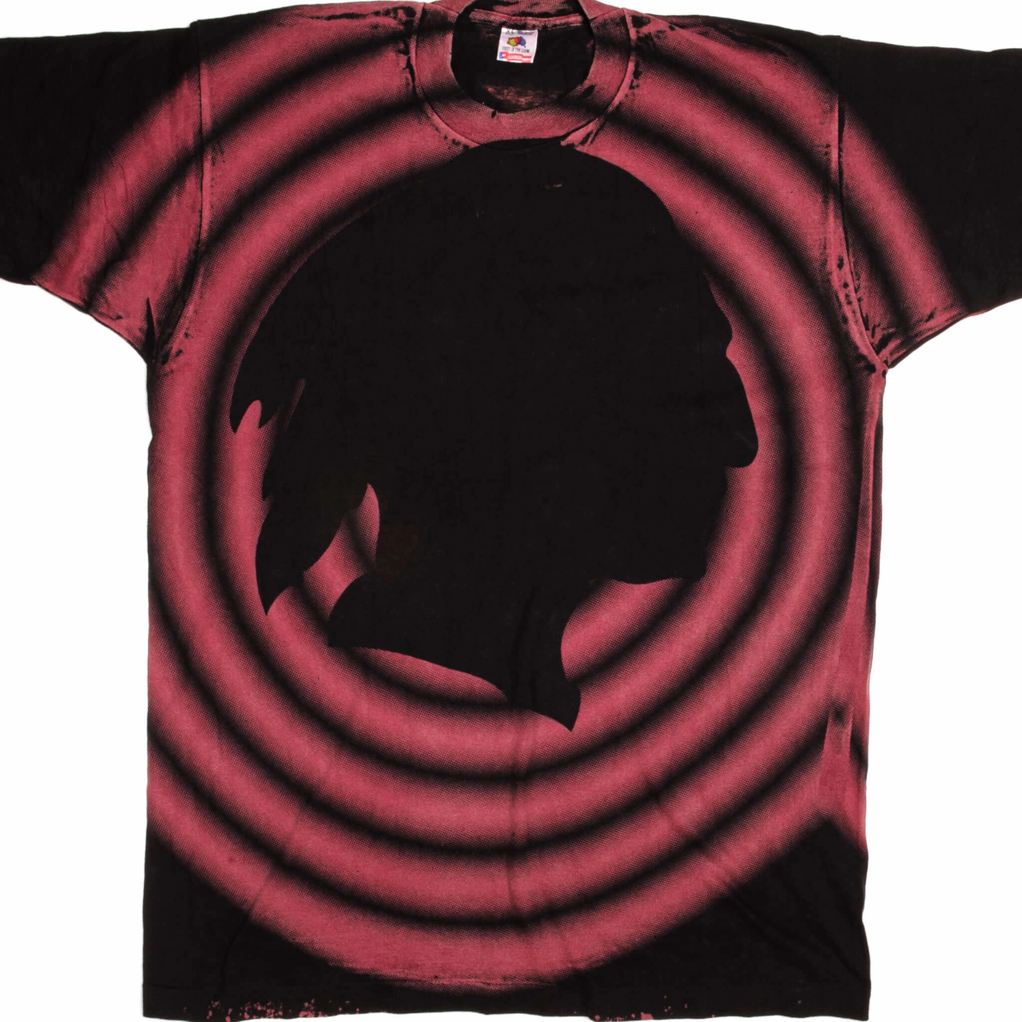 VINTAGE ALL OVER PRINT INDIAN HEAD GRAPHIC TEE SHIRT 1990s SIZE XL MADE IN USA Playful Vibes Eco friendly materials