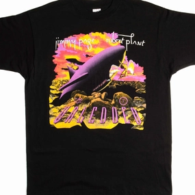 Layer Ready VINTAGE JIMMY PAGE ROBERT PLANT NO QUARTER LED ZEP UNLEDDED TEE SHIRT 1995 XL