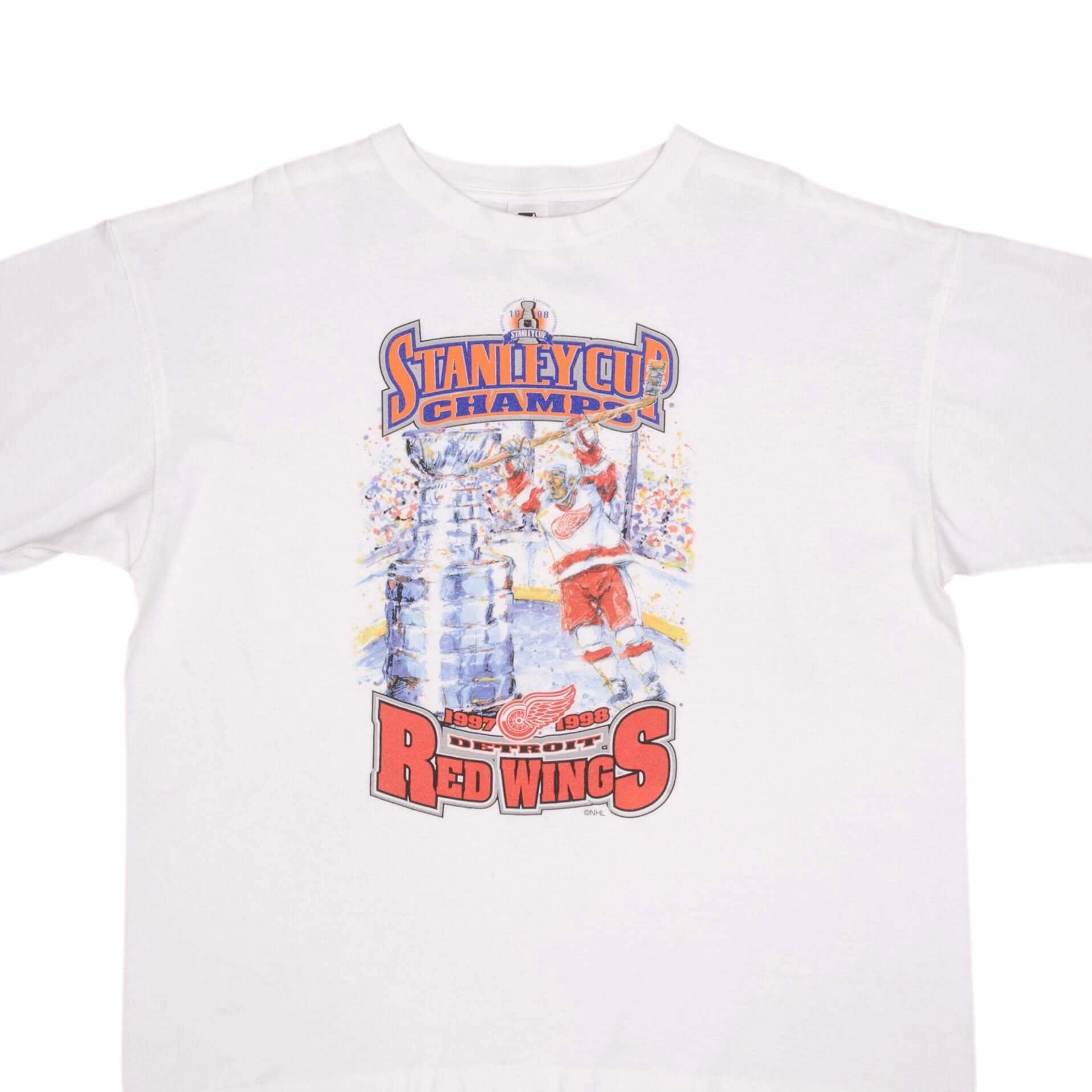 VINTAGE NHL DETROIT RED WINGS STANLEY CUP CHAMPIONS 1998 TEE SHIRT XL Comfortable And Versatile