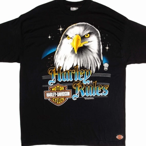 VINTAGE HARLEY DAVIDSON TEE SHIRT 1988 SIZE XL MADE IN USA Eco Friendly Dye