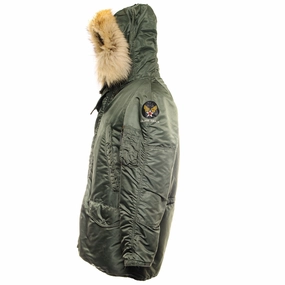 All Day Fit Non Bulky Insulation Tech USAF US AIR FORCE PARKA AIRCREW JACKET N-3B N3B 1963 VIETNAM WAR SIZE SMALL