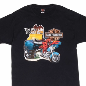 VINTAGE HARLEY DAVIDSON BANGOR MAINE 1997 TEE SHIRT XL Washable fabric