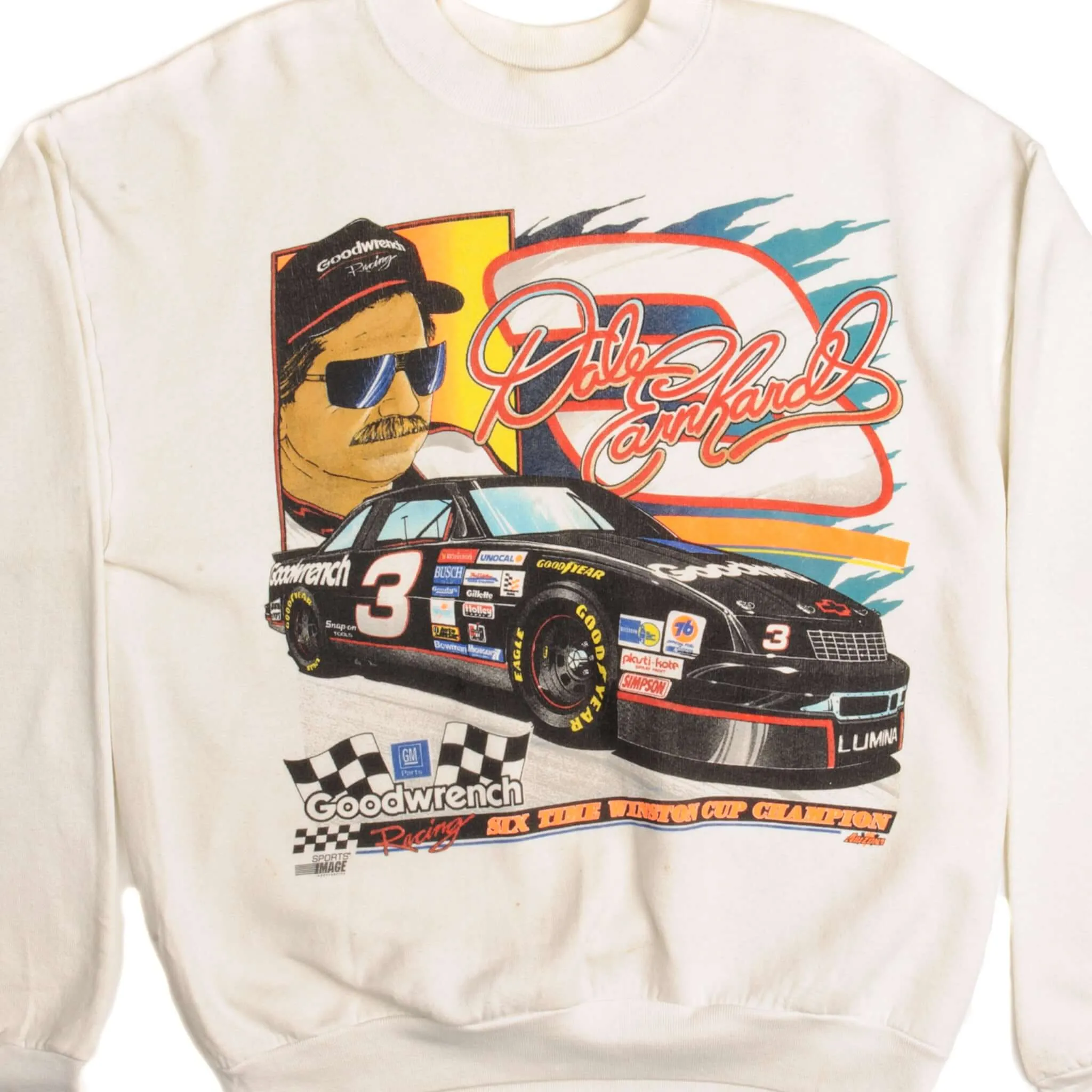 Basic Hoodie VINTAGE NASCAR DALE EARNHARDT SWEATSHIRT 1990S SIZE MEDIUM MADE IN USA