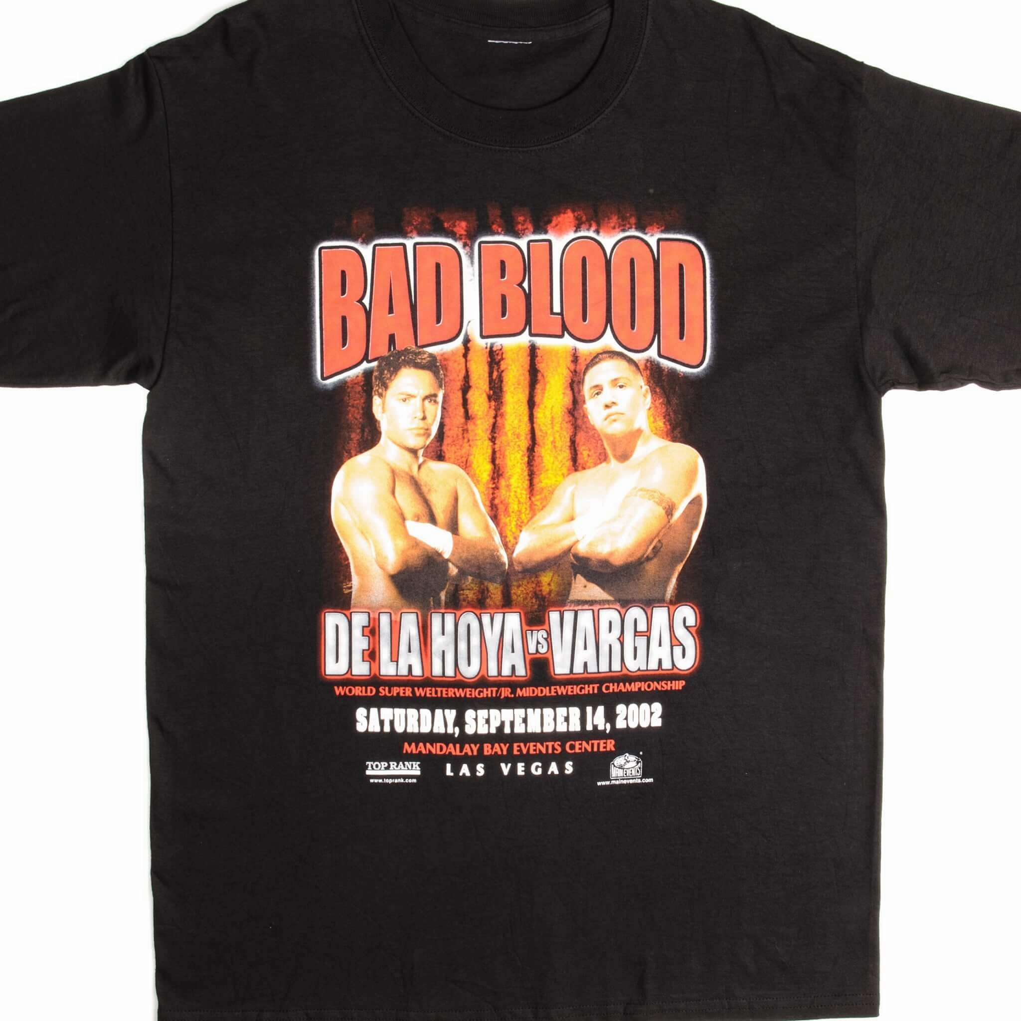 Easy and Relaxed VINTAGE DE LA HOYA VS VARGAS BAD BLOOD TEE SHIRT 2002 SIZE LARGE