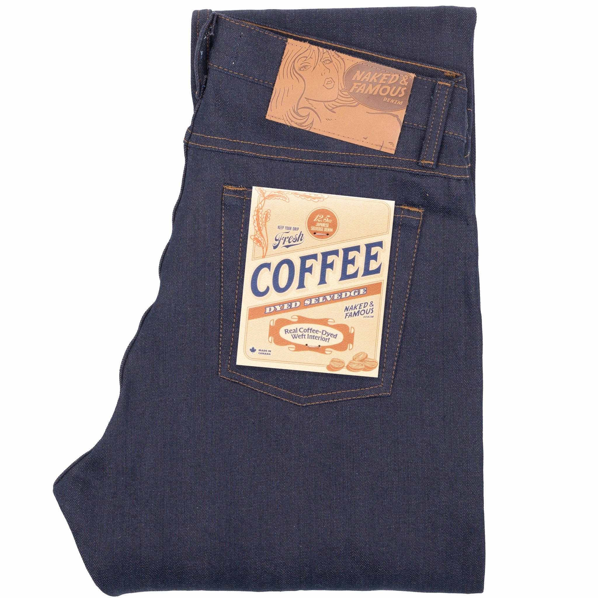 Super Guy - Coffee Dye Selvedge - Indigo Premium Denim