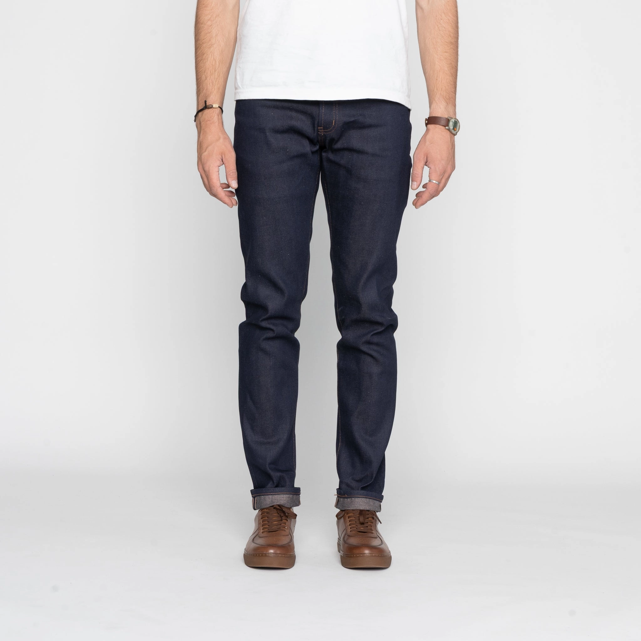 Super Guy - Coffee Dye Selvedge - Indigo Road Trip Bold Look Smart Casual Common Wear