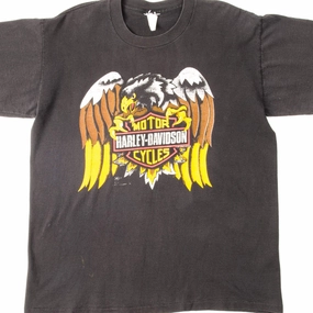 Outdoor Trend Look Matte Look VINTAGE HARLEY DAVIDSON TEE SHIRT SIZE LARGE MADE IN USA