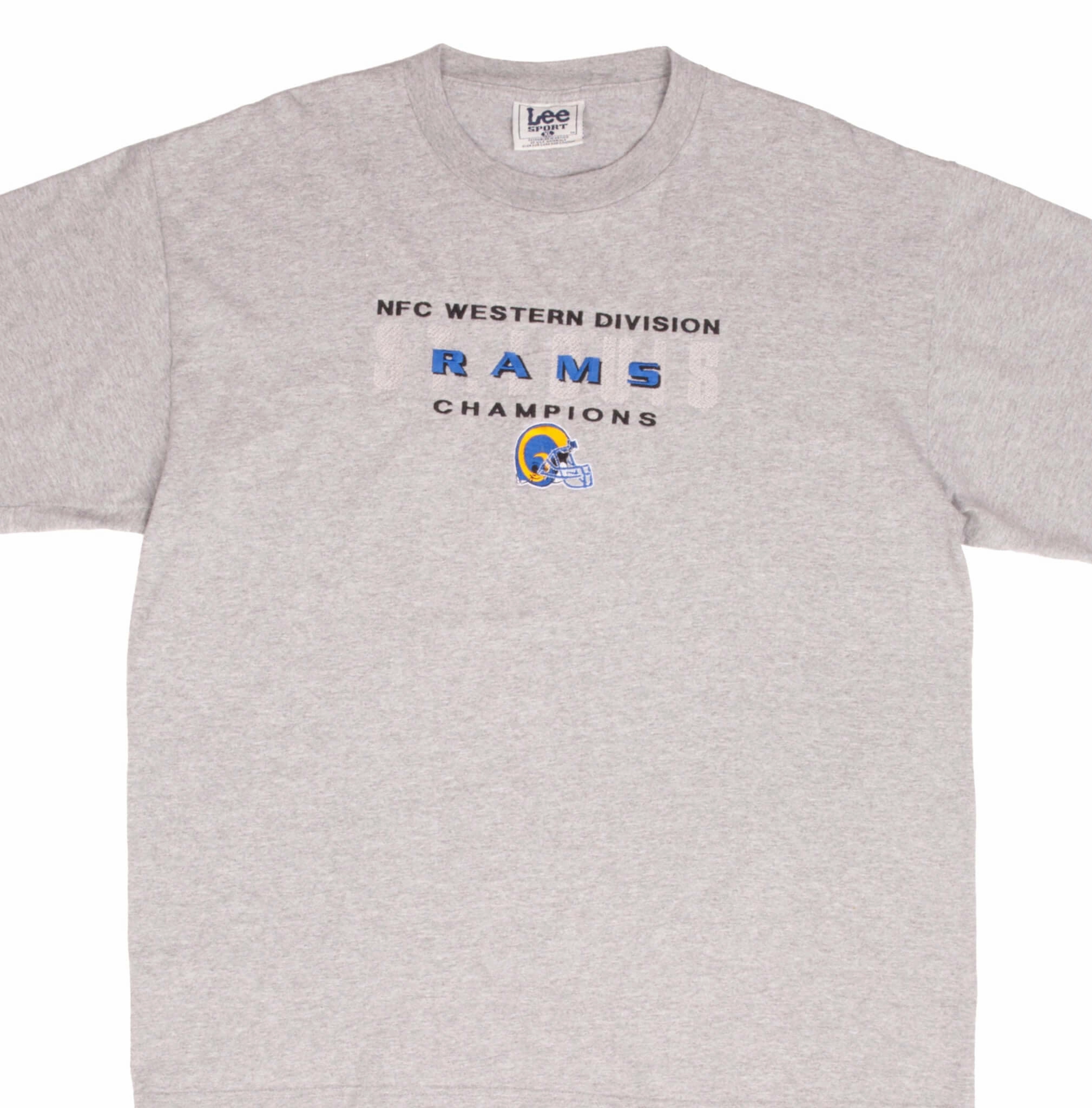 Non Restrictive Silhouette VINTAGE NFL ST LOUIS RAMS NFC CHAMPIONS 1990S TEE SHIRT SIZE XL