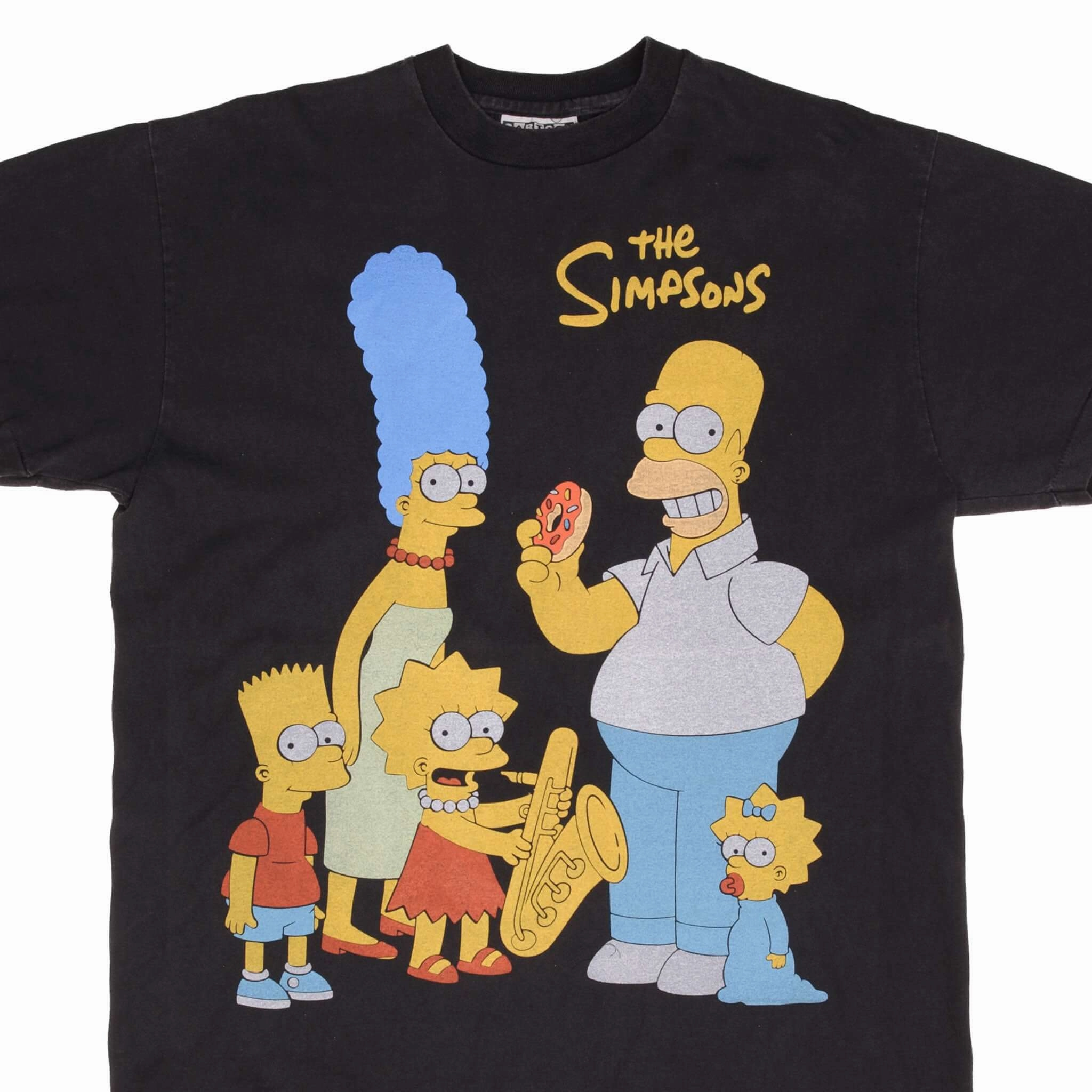 BOOTLEG THE SIMPSONS CARTOON NETWORK TEE SHIRT SIZE LARGE SINGLE STITCH Cozy Wear Smooth Finish