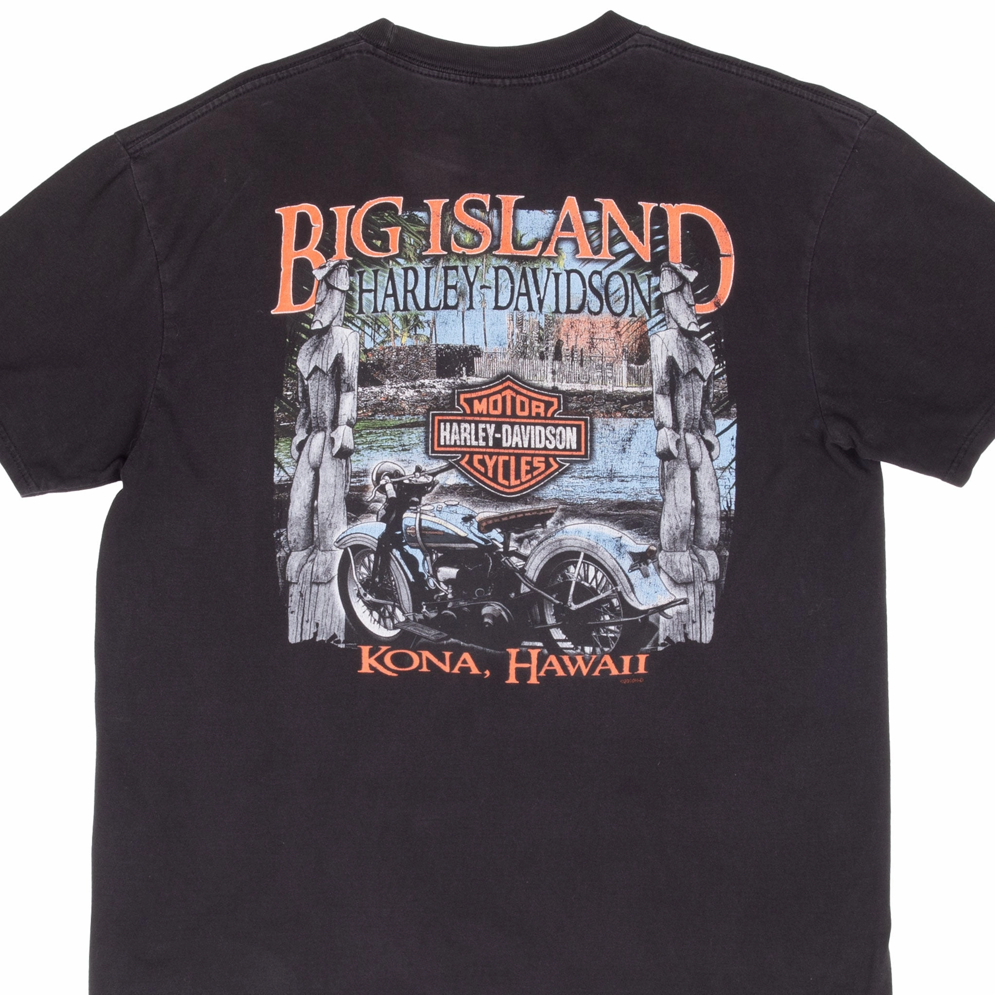 Street Ready Midweight Knit HARLEY DAVIDSON KONA BIG ISLAND HAWAII TEE SHIRT 2010 XL