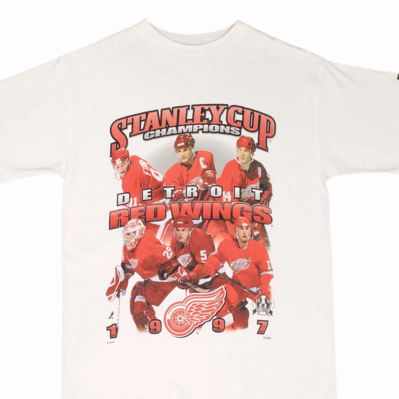 Sporty Style Versatile Style VINTAGE NHL DETROIT RED WINGS STANLEY CUP CHAMPIONS 1997 TEE SHIRT SIZE MEDIUM