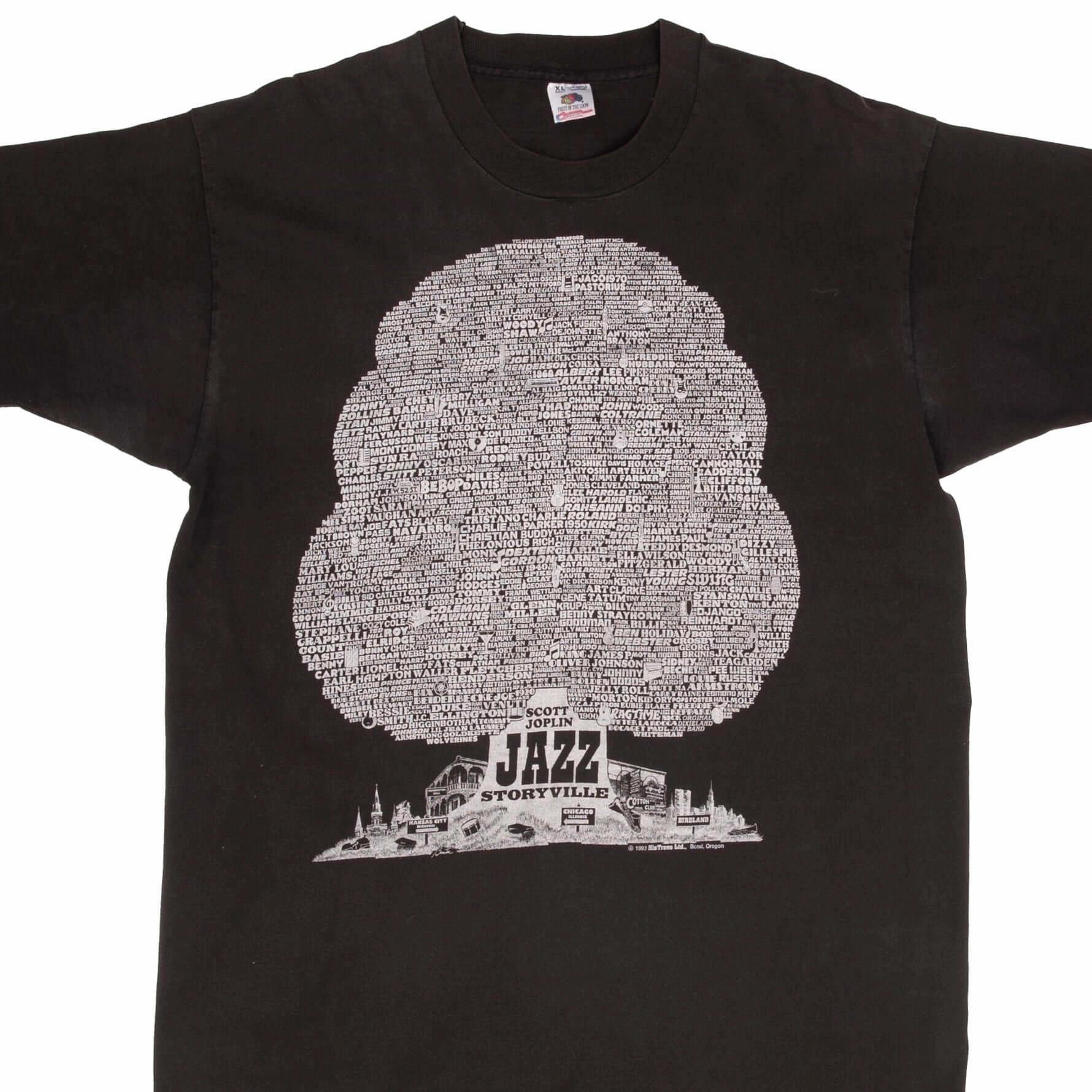 VINTAGE FESTIVAL TEE SHIRT SCOTT JOPLIN JAZZ STORYVILLE CHICAGO 1993 XL MADE USA Breathable Design Work efficiency