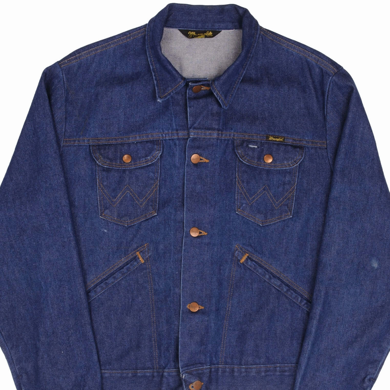 VINTAGE WRANGLER NO FAULT DENIM JACKET SIZE XL 1980S MADE IN USA suitable for school days