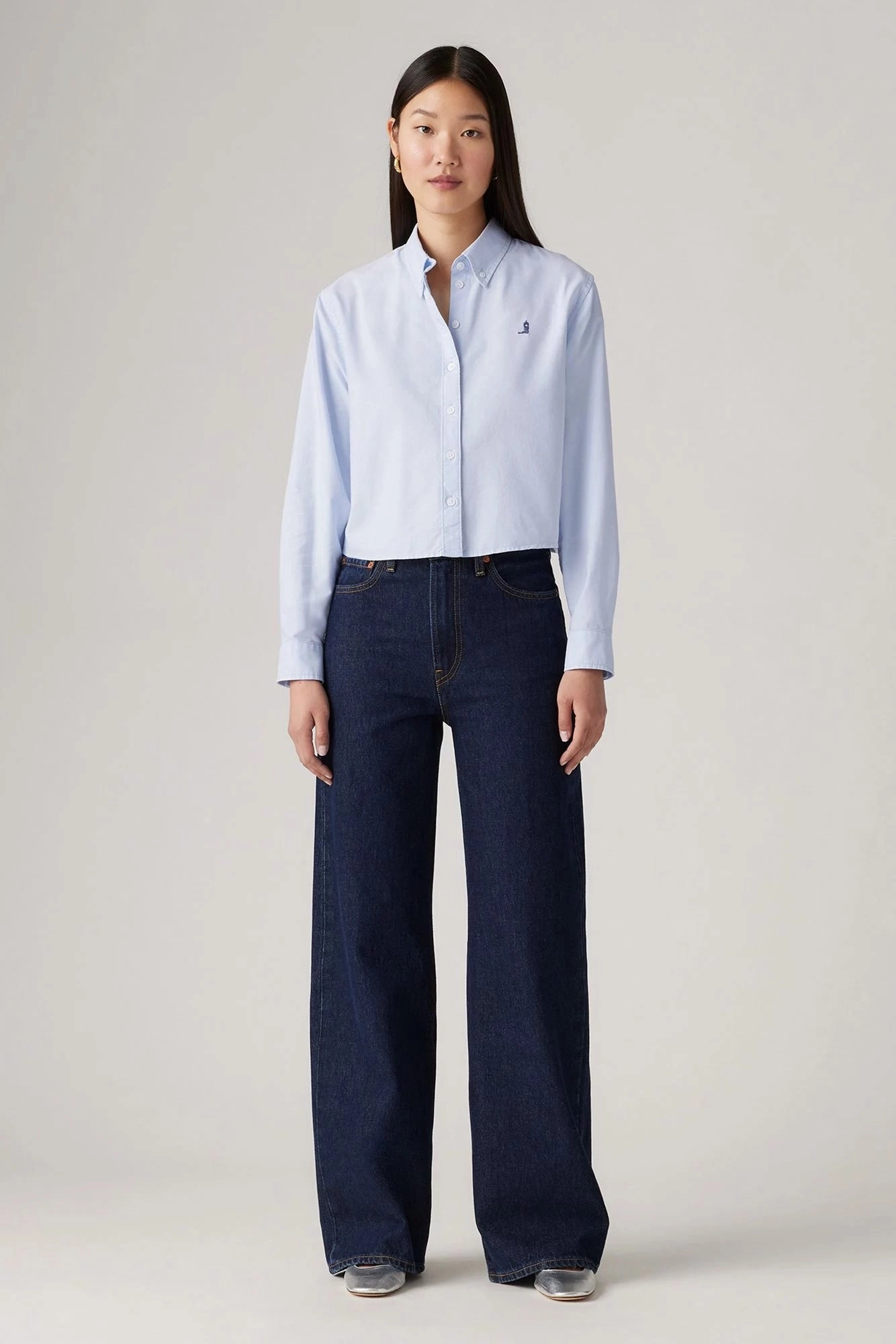 Ribcage Wide Leg Jean Elegant Vibrant Textured