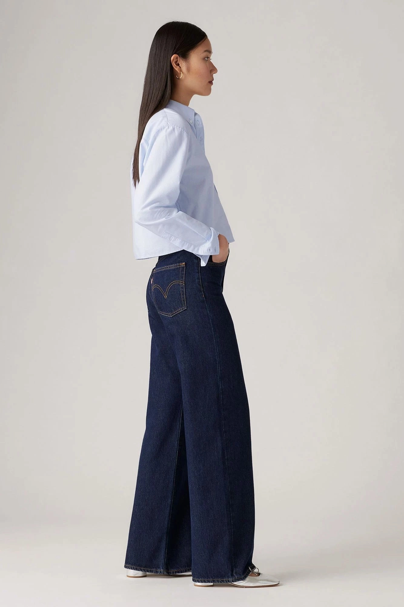 Ribcage Wide Leg Jean Fade Resistant Finish