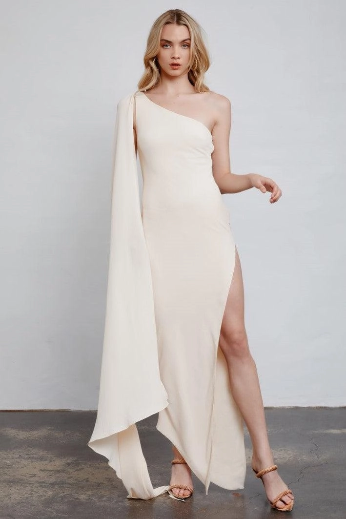 Riley Dress - Cream Calm Grace Lounge Texture