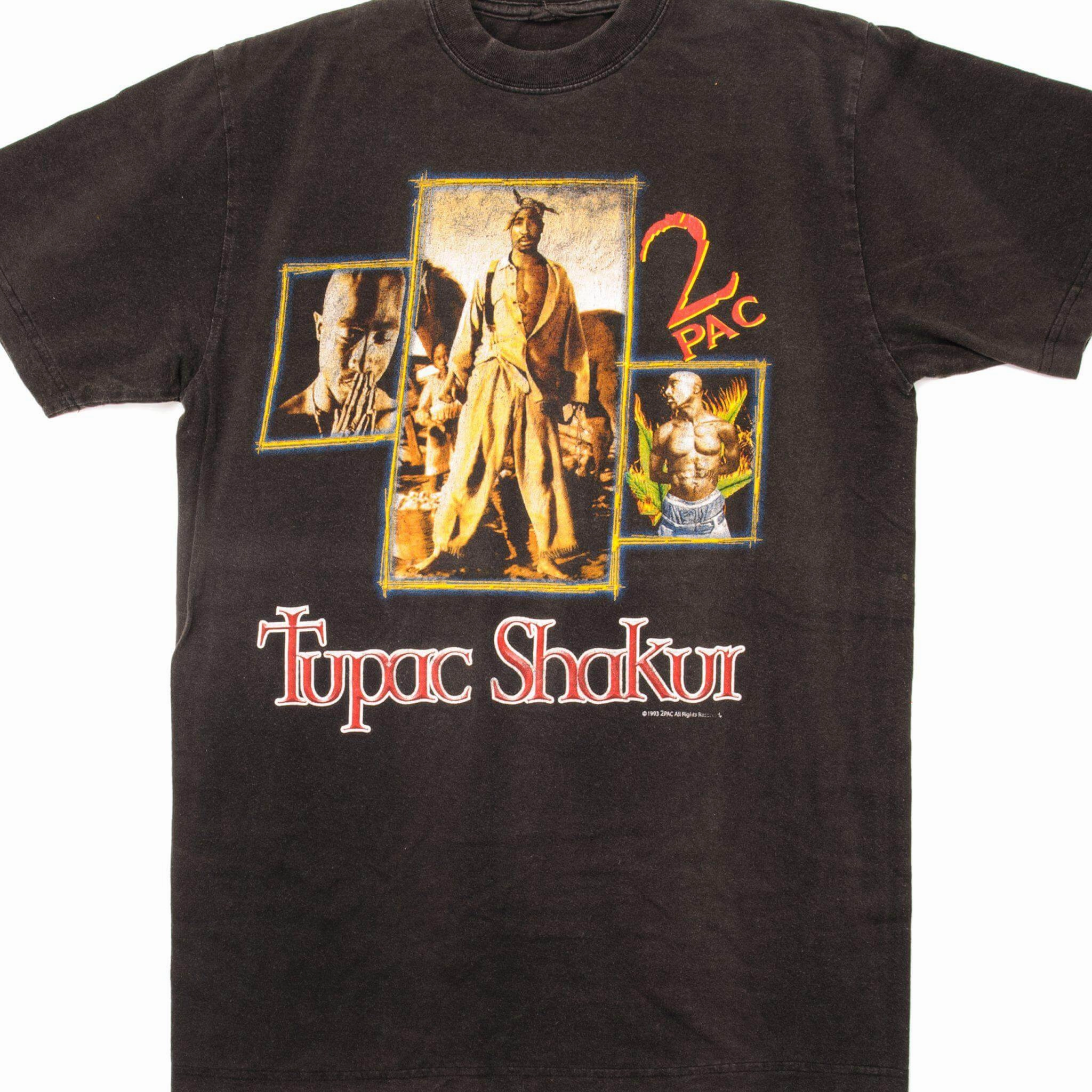 VINTAGE RAP TUPAC SHAKUR TEE SHIRT 1993 SIZE MEDIUM Bold Comfort Ethically Sourced Material
