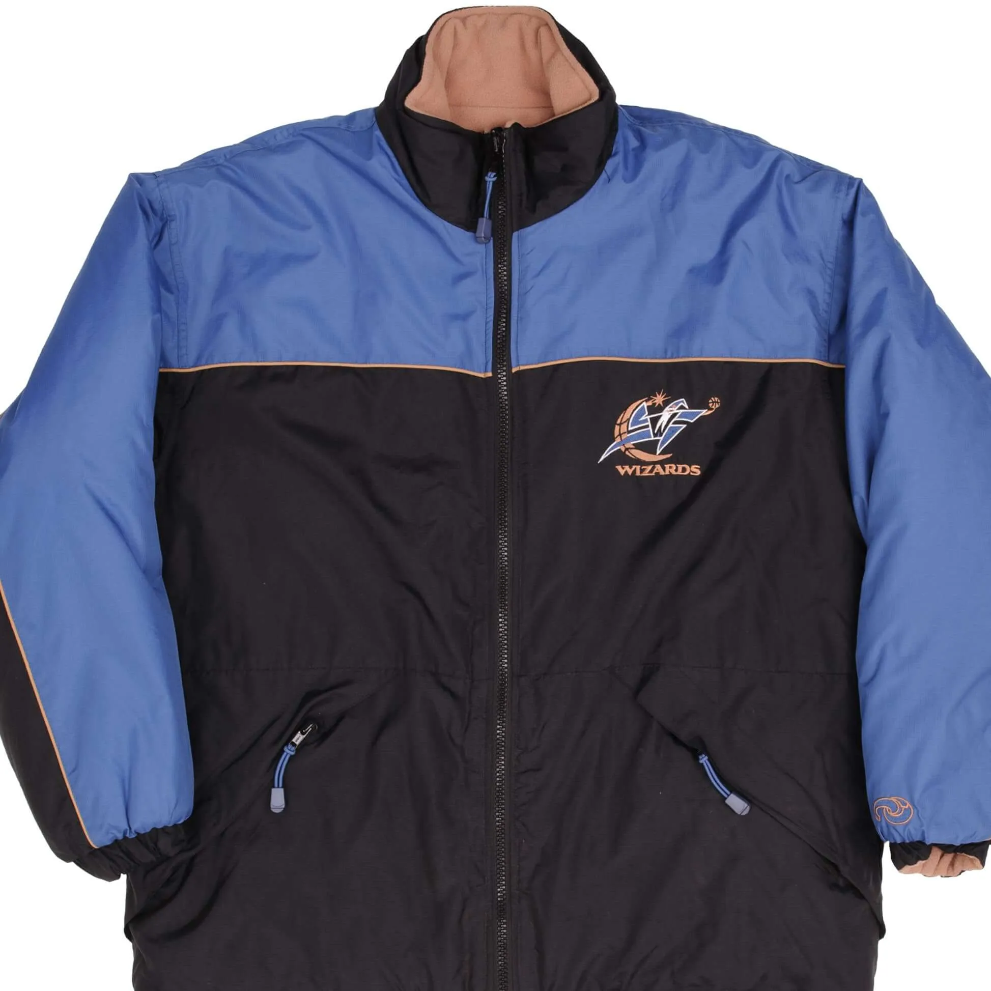 VINTAGE NBA WASHINGTON WIZARDS REVERSIBLE JACKET 1990S SIZE LARGE DEADSTOCK Touch
