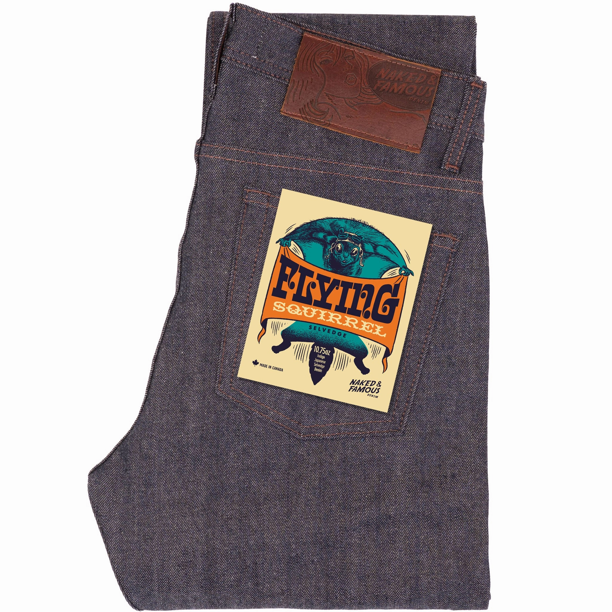 Minimal Aesthetic Odor Control Tech Easy Guy - Flying Squirrel Selvedge - Indigo