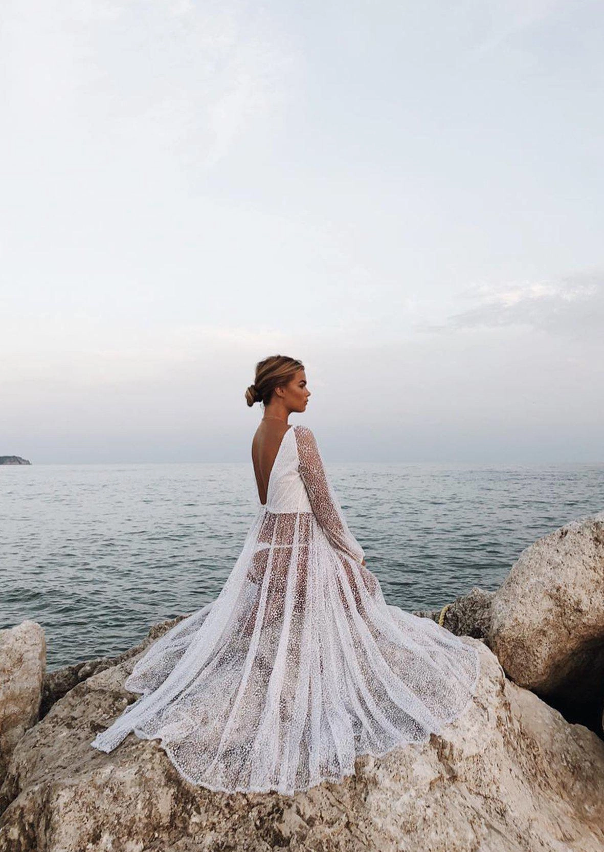 Lucky Star Glitter Gown - White Soft Layers