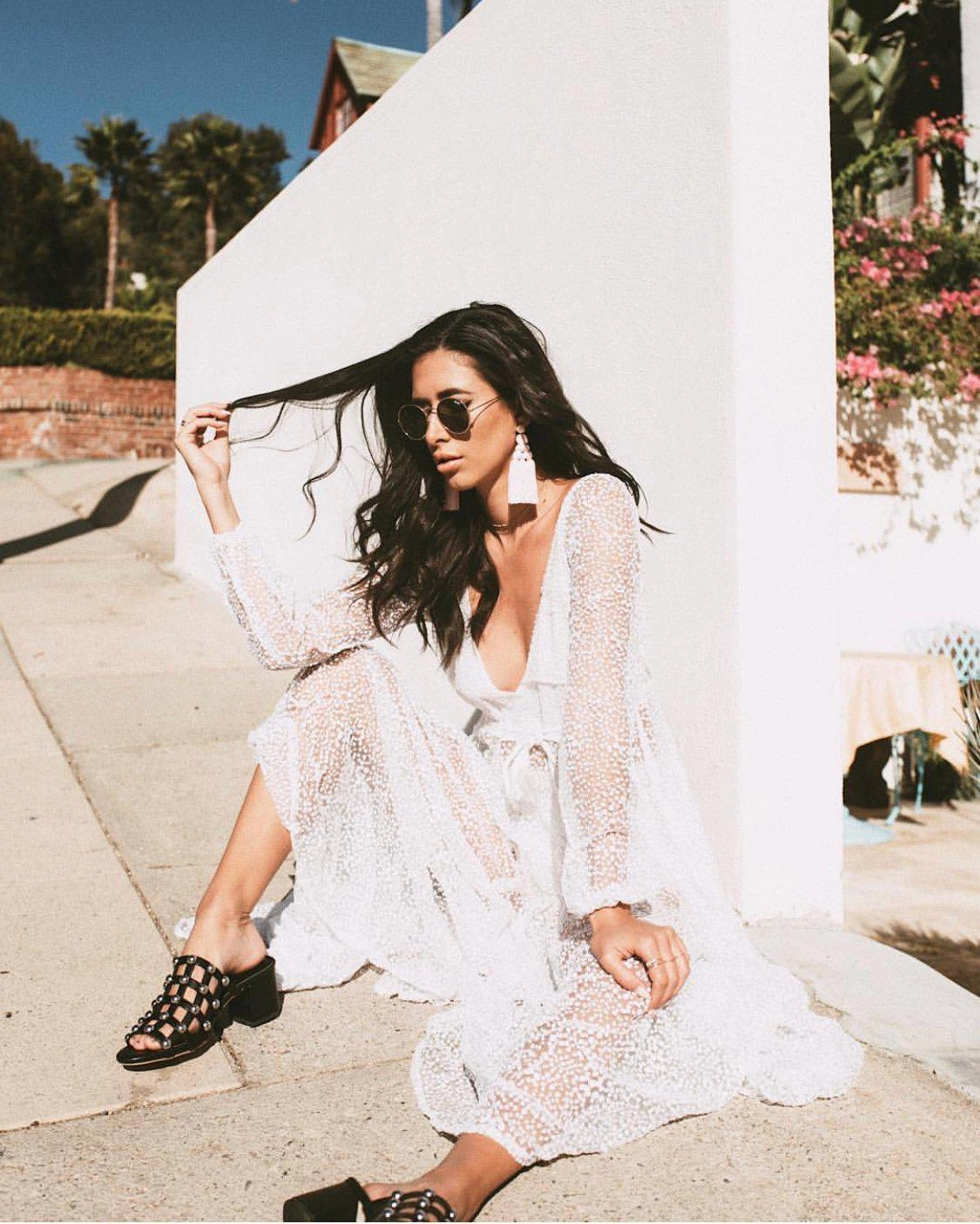 Stretchable Lucky Star Glitter Gown - White