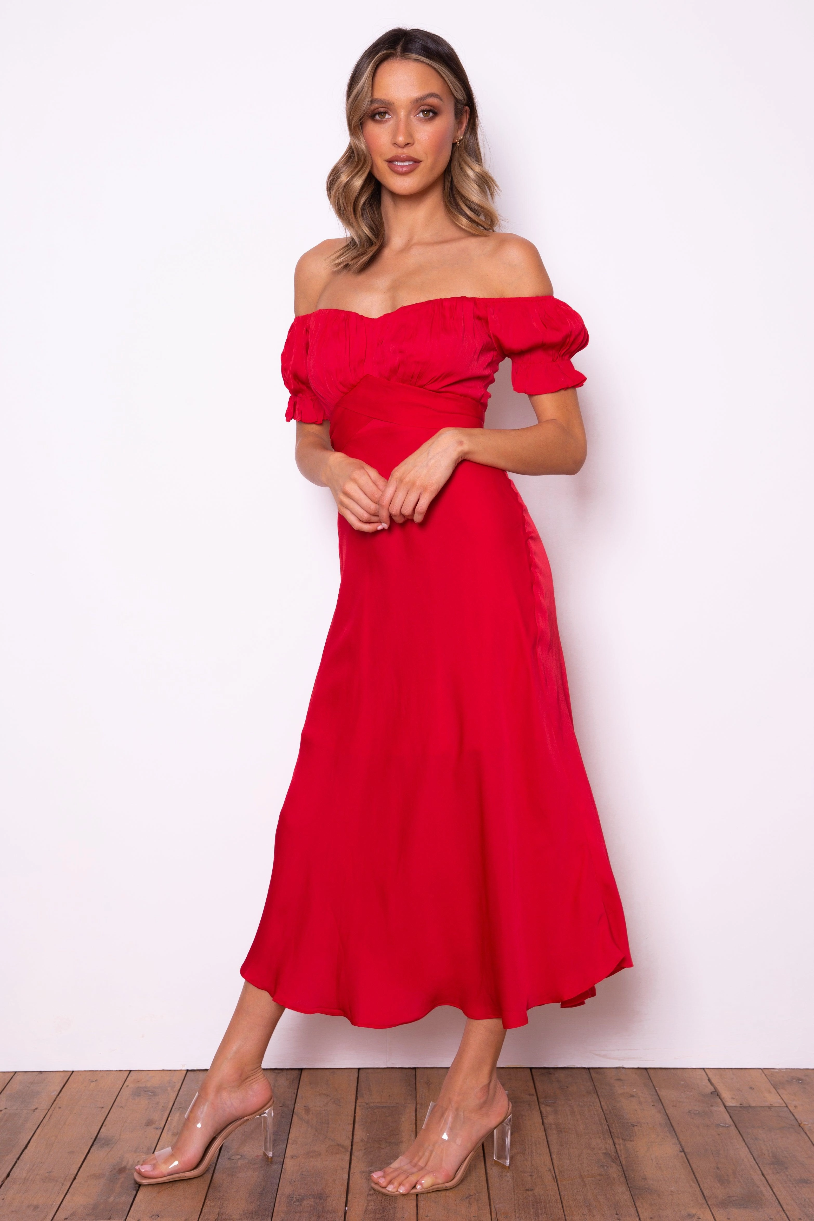 Samantha Dress - Red Blush Shade