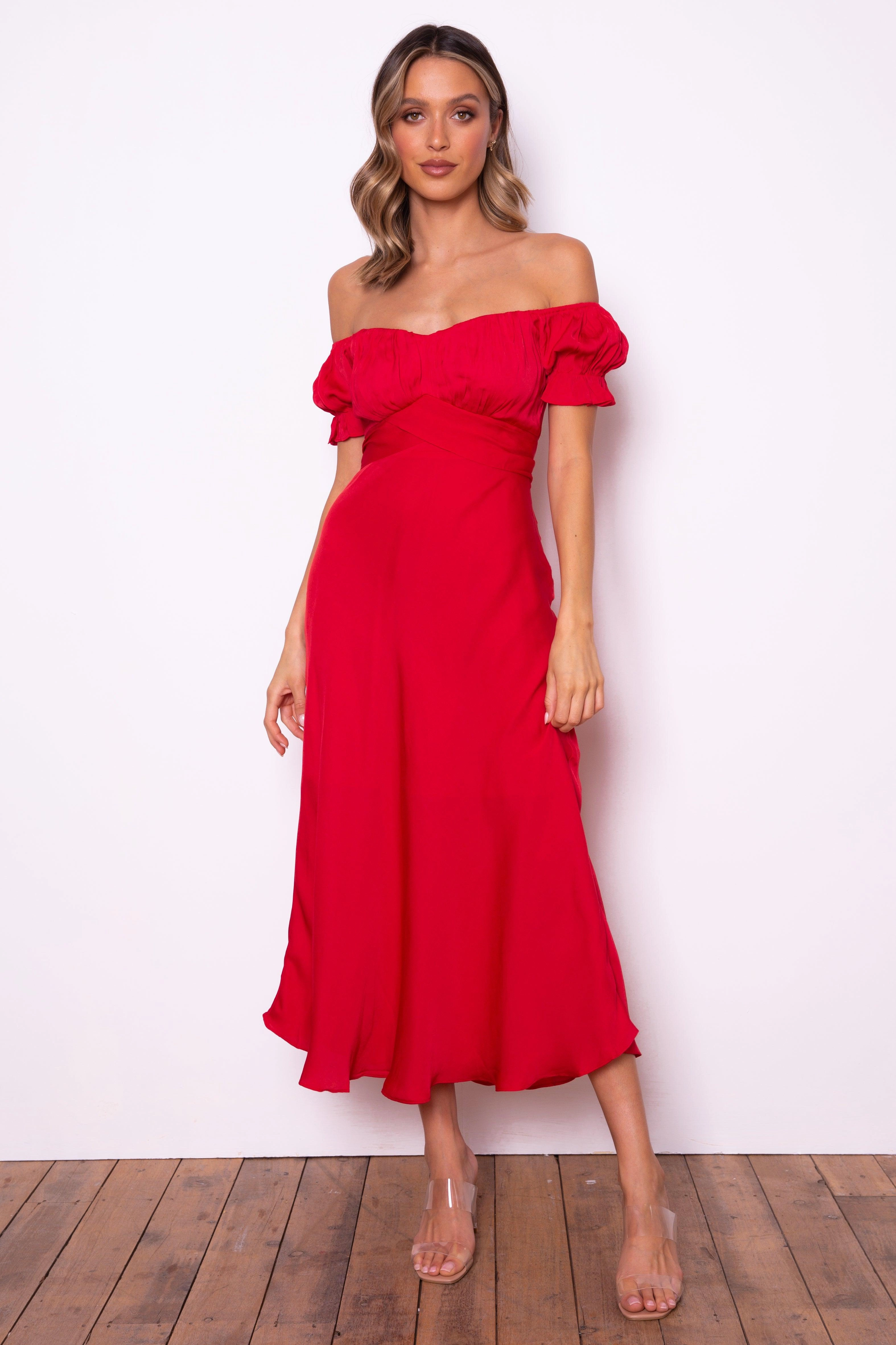 Smart And Comfortable Seasonal Mood Samantha Dress - Red