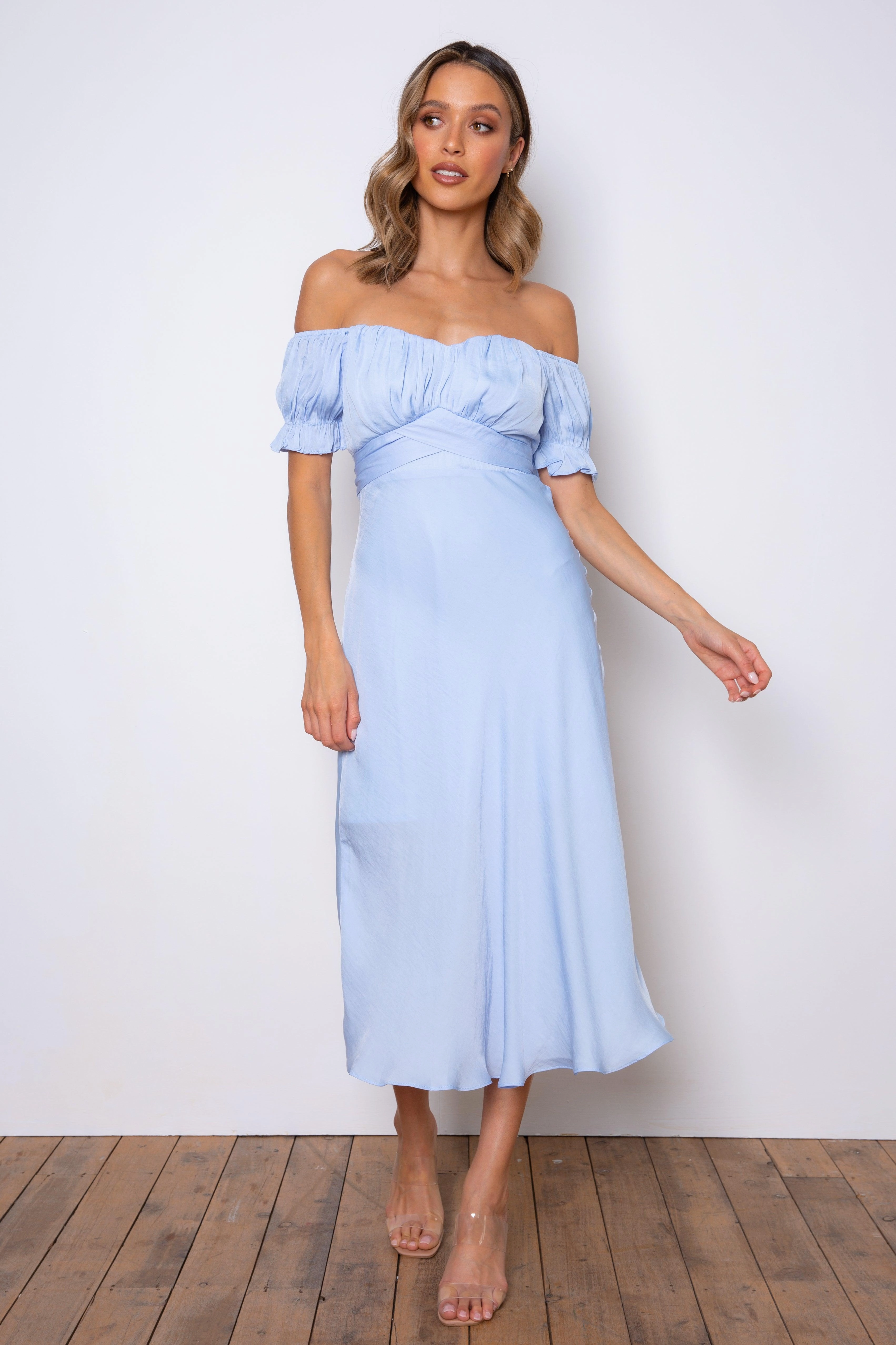 Samantha Dress - Sky Blue Cozy Fit Night Mood