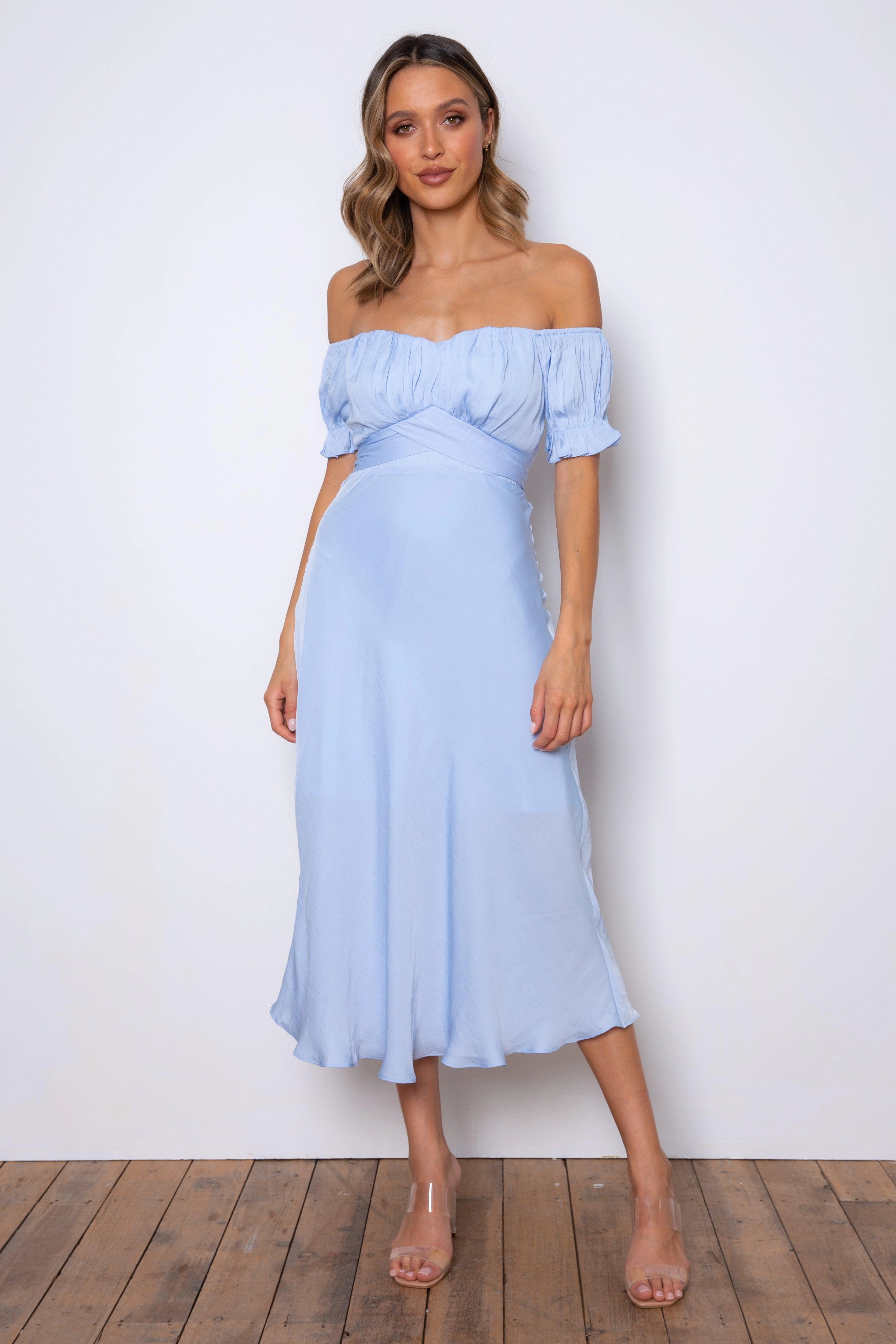Samantha Dress - Sky Blue Natural Flow Fit Focused