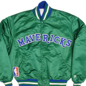 VINTAGE STARTER NBA DALLAS MAVERICKS SATEEN JACKET 1990S XL MADE USA Custom - made
