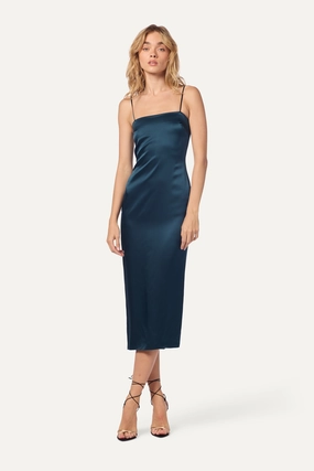 Contemporary Vibe CHRISTY SQUARE NECK SILK CAMI DRESS | COMPASS