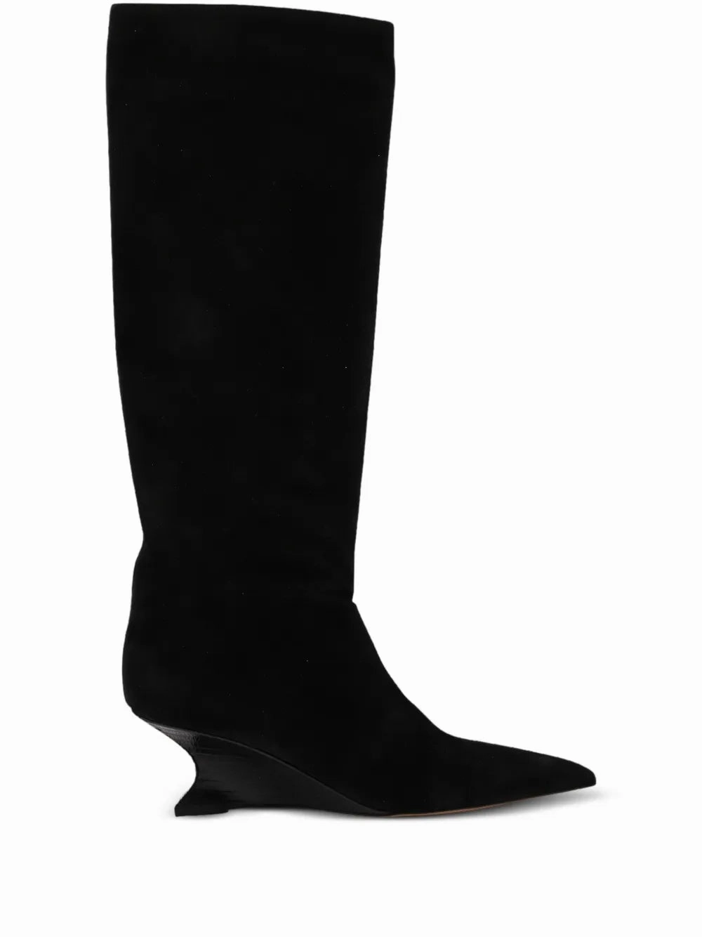 Nina Boot 50mm in Black Suede Minimal Color