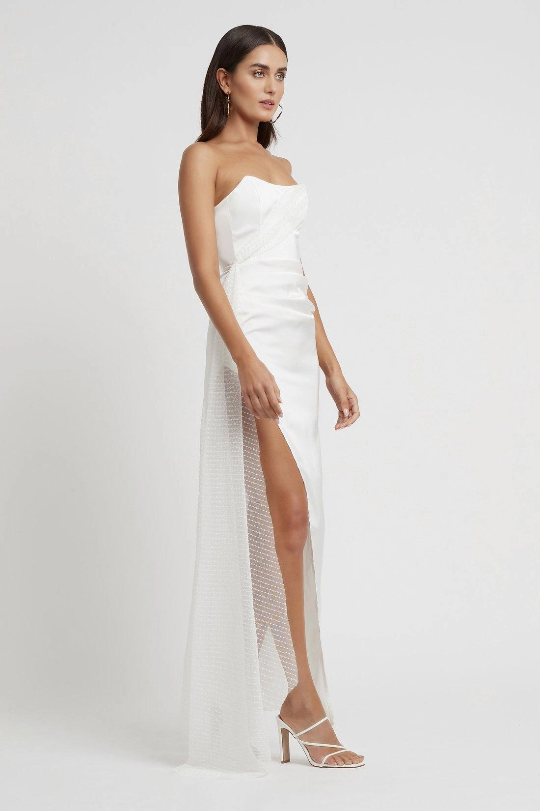 Smooth Surface Fall Flow Cecilia Dress - White (PREORDER)