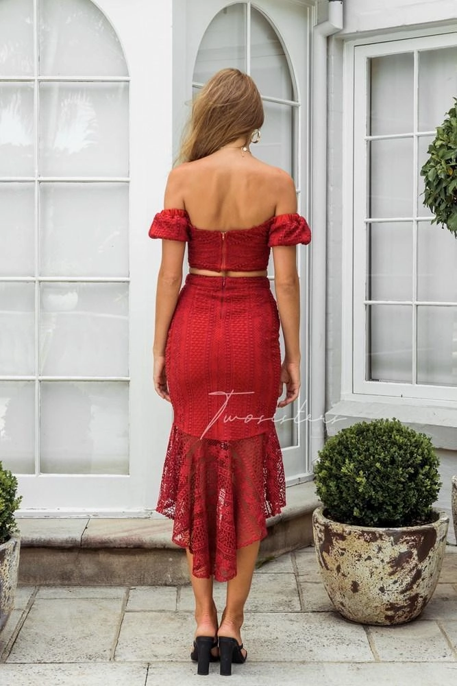 Panelled-Design Event Safe Serena Set - Burnt Orange (Final Sale)