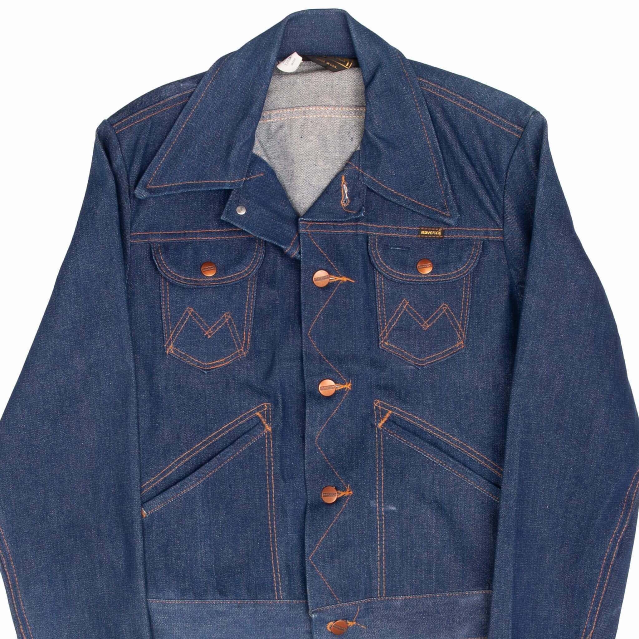 Tech Style VINTAGE MAVERICK BLUE BELL DENIM JACKET 3J03MJ 1970S SIZE 34 MADE USA DEADSTOCK