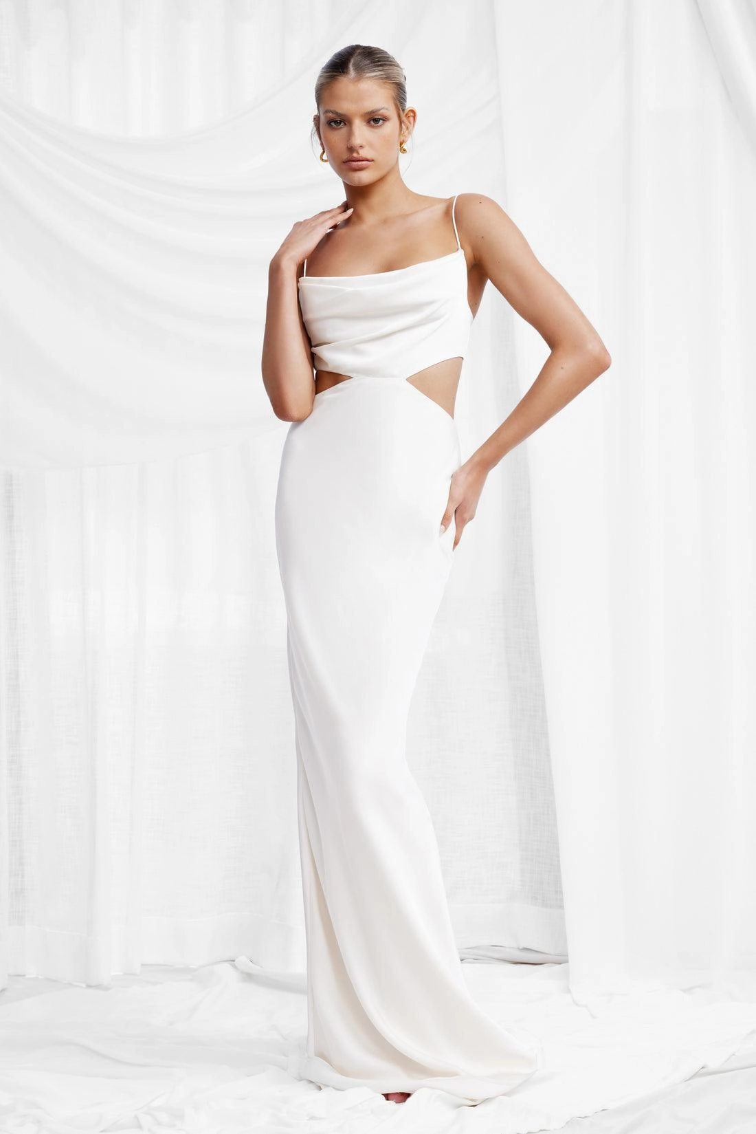 Celia Dress - Oyster Form Focus Fluid Fabric