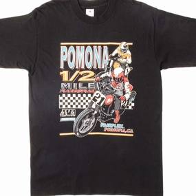 VINTAGE POMONA 1/2 MILES NATIONAL TEE SHIRT 1995 SIZE LARGE MADE IN USA Elderly clothing