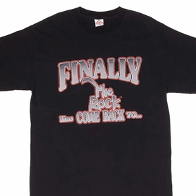 VINTAGE WWE WWF THE ROCK HAS COME BACK TO BUFFALO TEE SHIRT 1990S SIZE LARGE Breathable Waistband Cozy Waistband