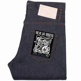 Responsible Denim Production Day Out Style Easy Guy - Dia De Los Muertos Selvedge - Indigo
