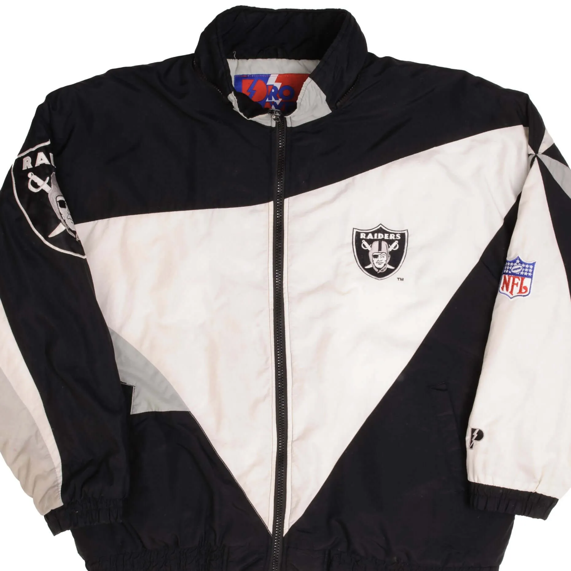 VINTAGE STARTER NFL RAIDERS PRO PLAYER JACKET 1990S SIZE XL MADE IN USA hypoallergenic material
