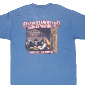 VINTAGE HARLEY DAVIDSON DEADWOOD NORTH DAKOTA TEE SHIRT 2008 XL Plus Size Cozy Fit Design