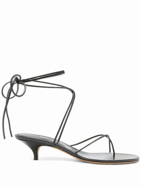Slash Tie Sandals in Black Quick Slide