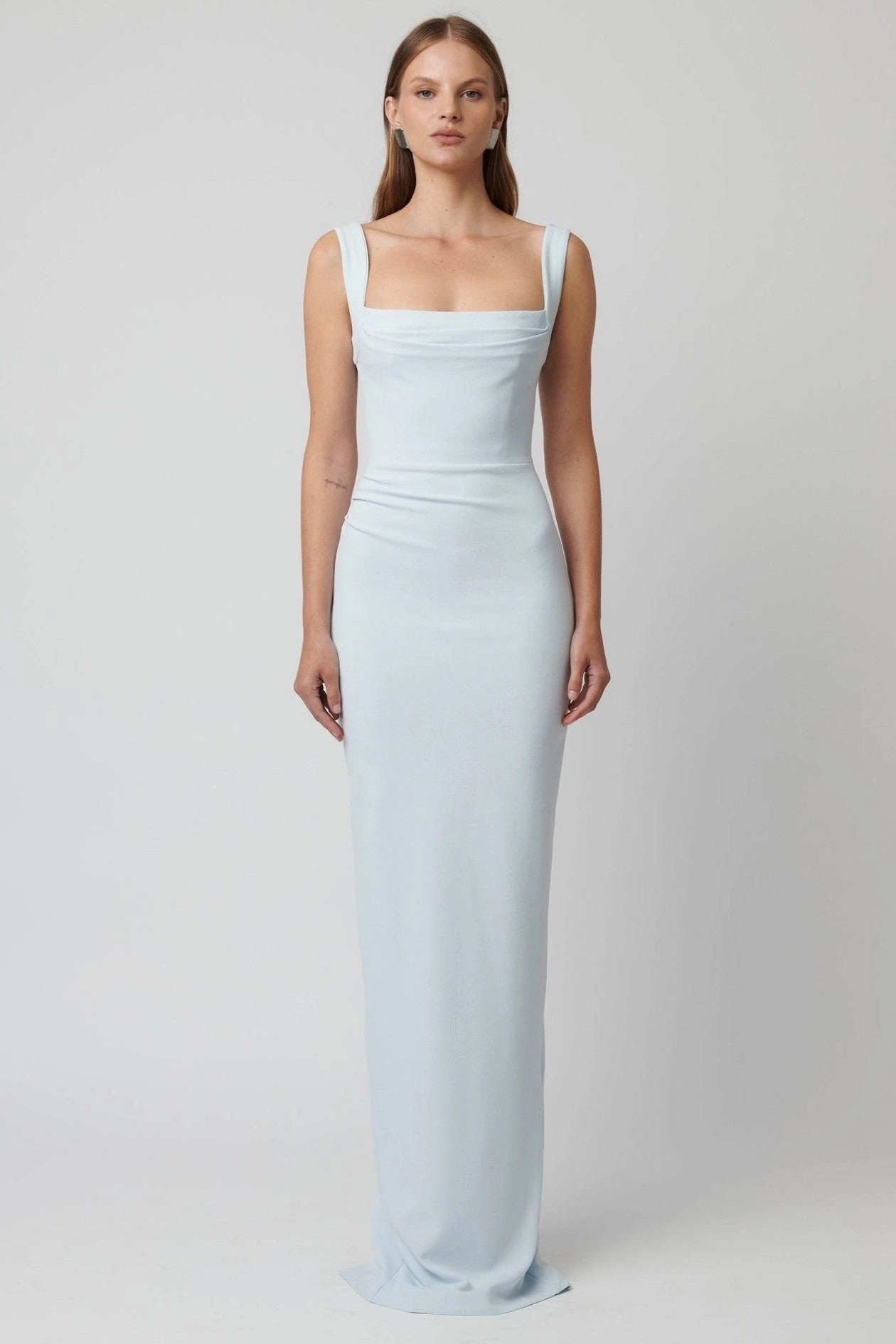 Marbella Gown - Ice Blue Sophisticated Cut Smart Edge