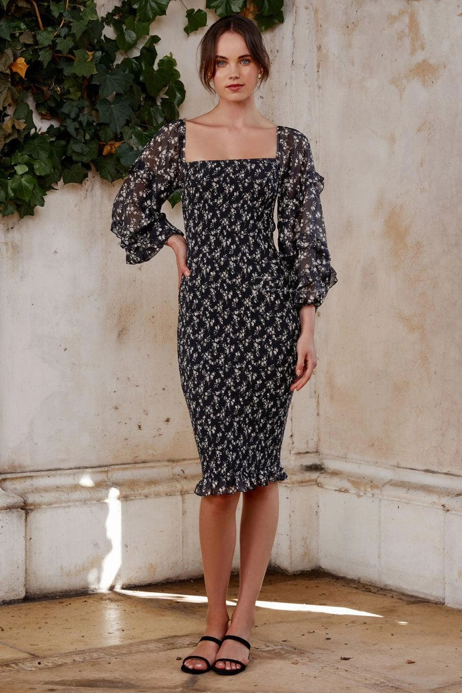 Ena Dress - Black Office Layer