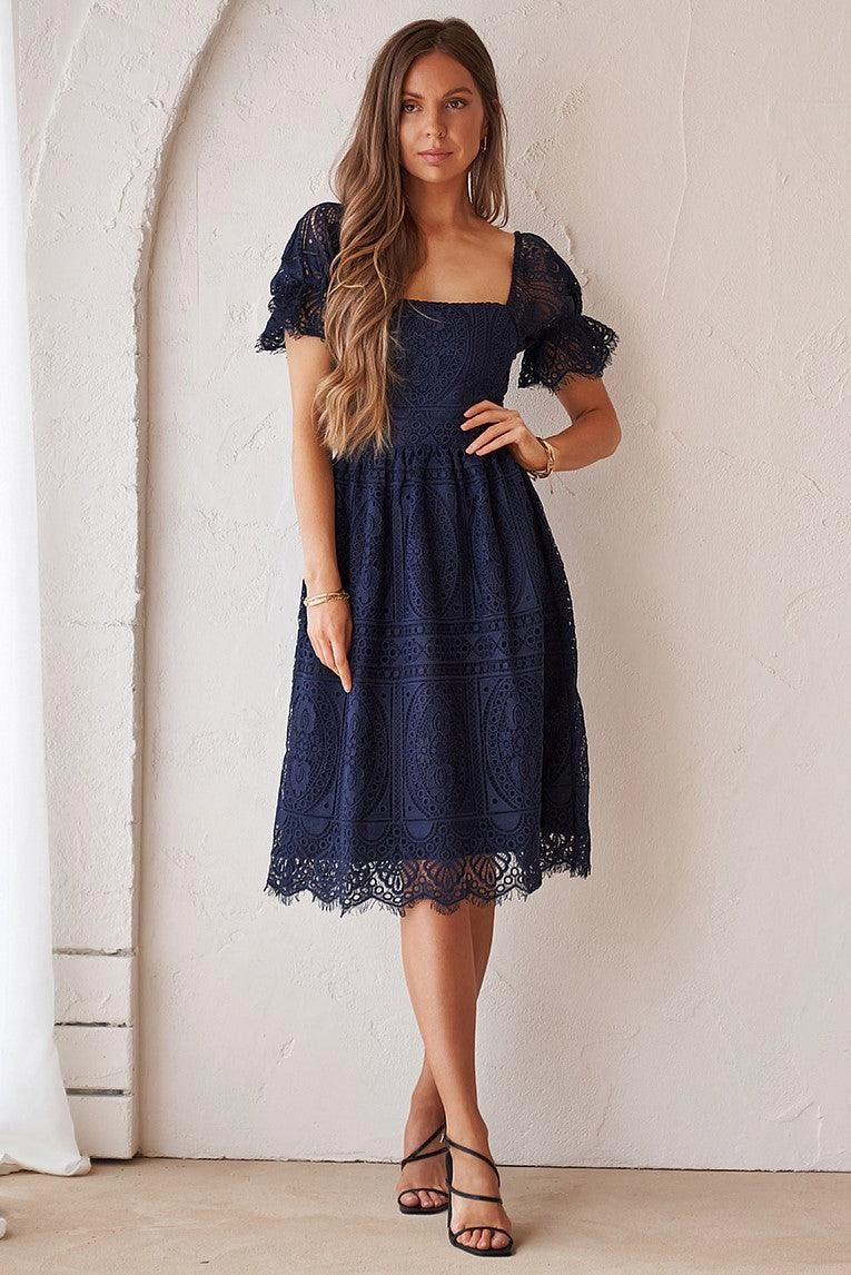 Remie Dress - Navy Quiet Glow Gift-Worthy