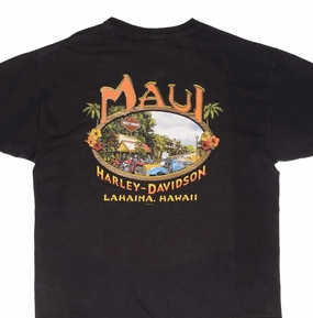 VINTAGE HARLEY DAVIDSON MAUI HAWAII 2007 TEE SHIRT SIZE XL Stretch Jersey Knit Essential Casual