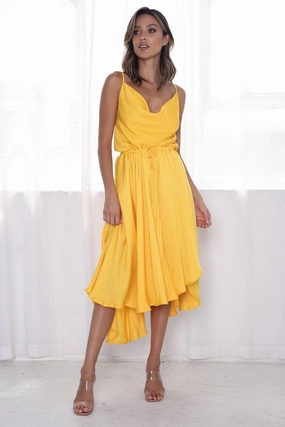 Sunshine Midi Dress - Mango Polished Mood